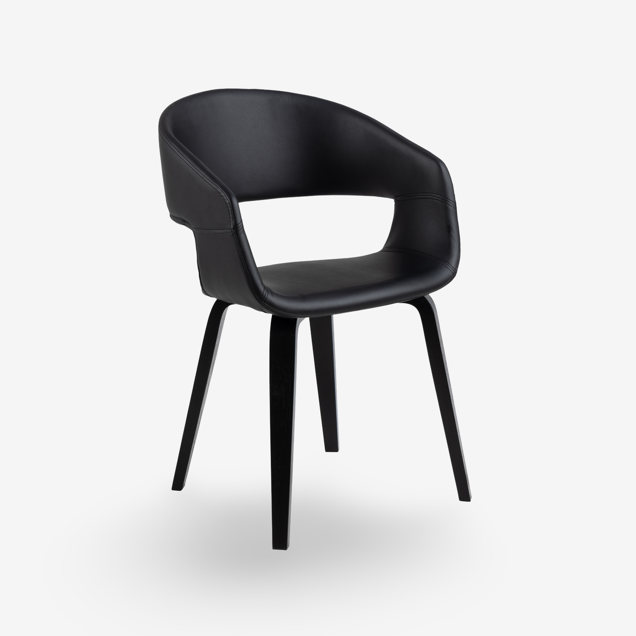 BOLDO | כיסא מרופד בבד דמוי עור בשילוב רגלי עץ - KUALA