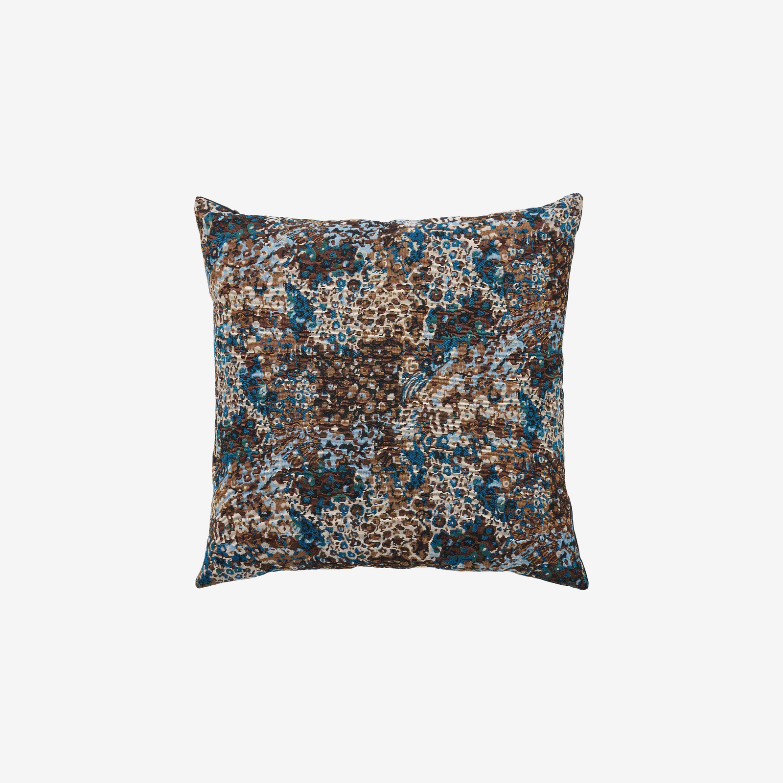 CANO | כרית נוי עם הדפס מופשט בגווני כחול וחום - KUALA