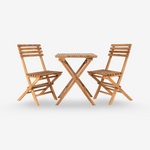 RUNI | סט ביסטרו מתקפל של שולחן ושני כיסאות - KUALA