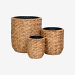 IVRA | סט עציצים במראה קלוע בגוון טבעי - KUALA