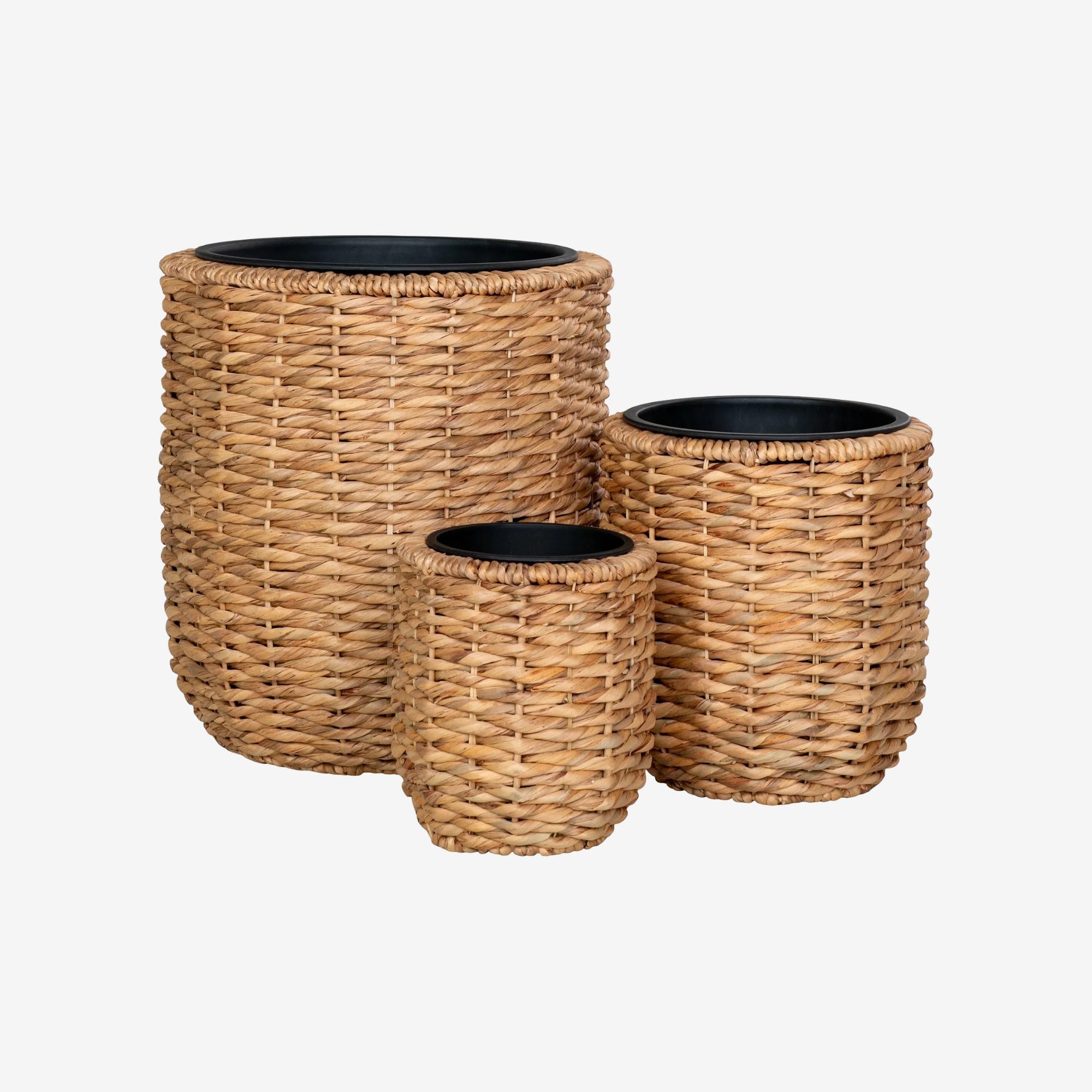 IVRA | סט עציצים במראה קלוע בגוון טבעי - KUALA