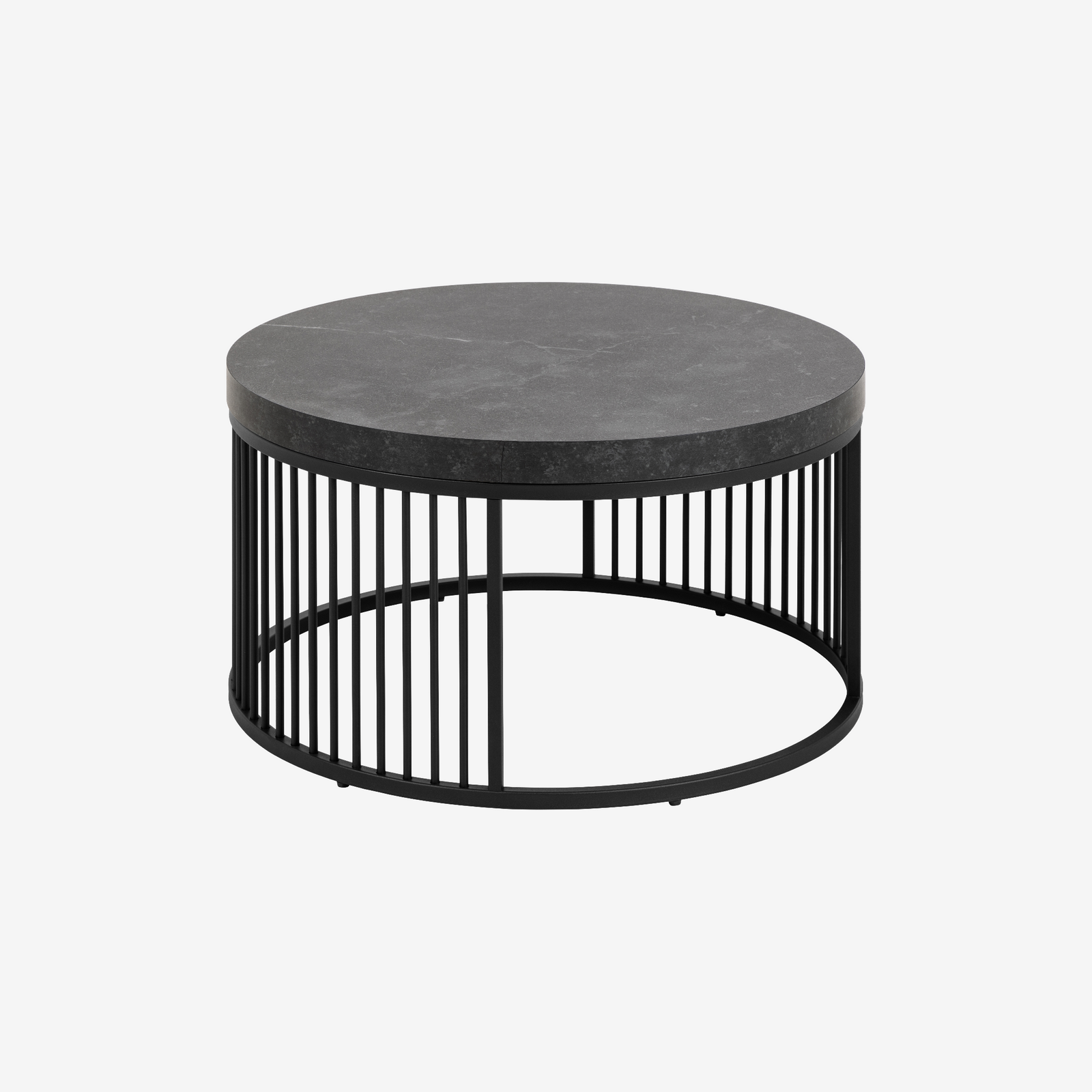 ﻿BAKO | שולחן סלון עגול ממלמין ומתכת, קוטר 65 ס"מ