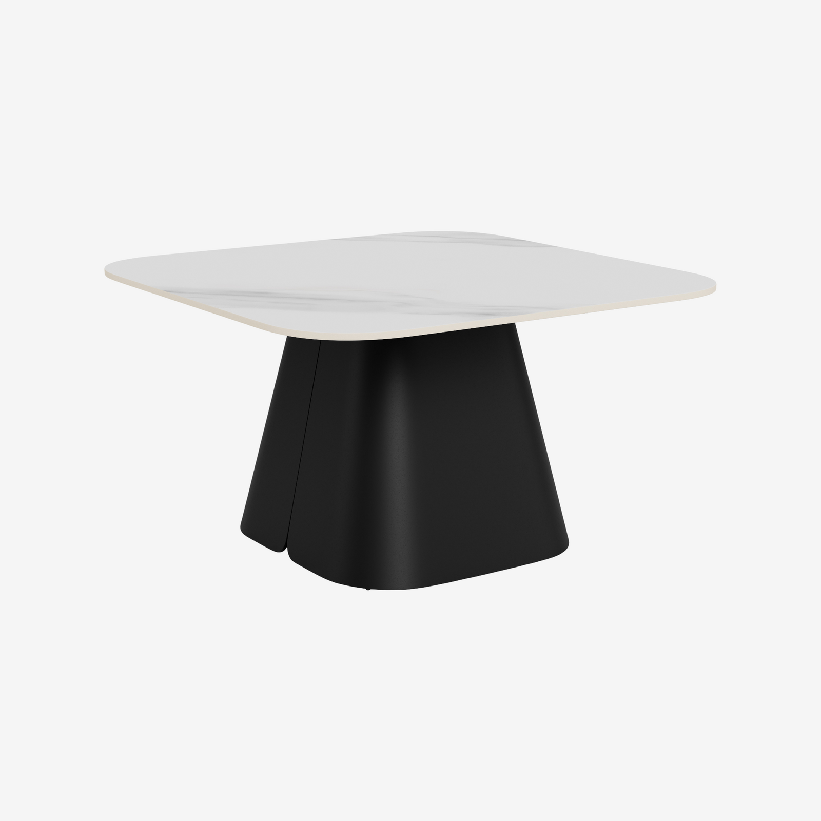 SURO | שולחן סלון ריבועי מקרמיקה ומתכת, 80/80 ס"מ