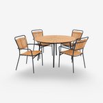 VELYA | סט שולחן וארבעה כיסאות אוכל לגינה - KUALA