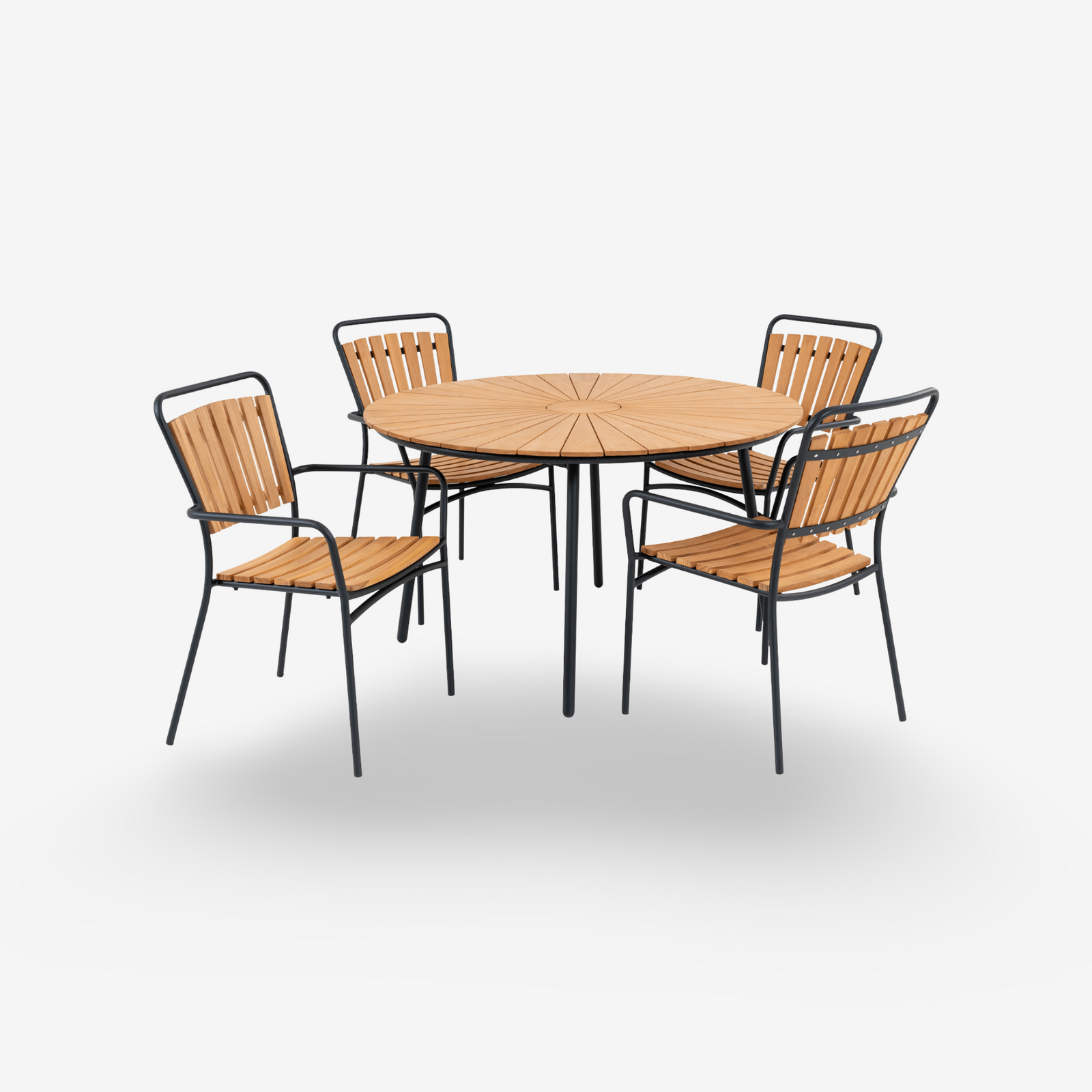 VELYA | סט שולחן וארבעה כיסאות אוכל לגינה - KUALA