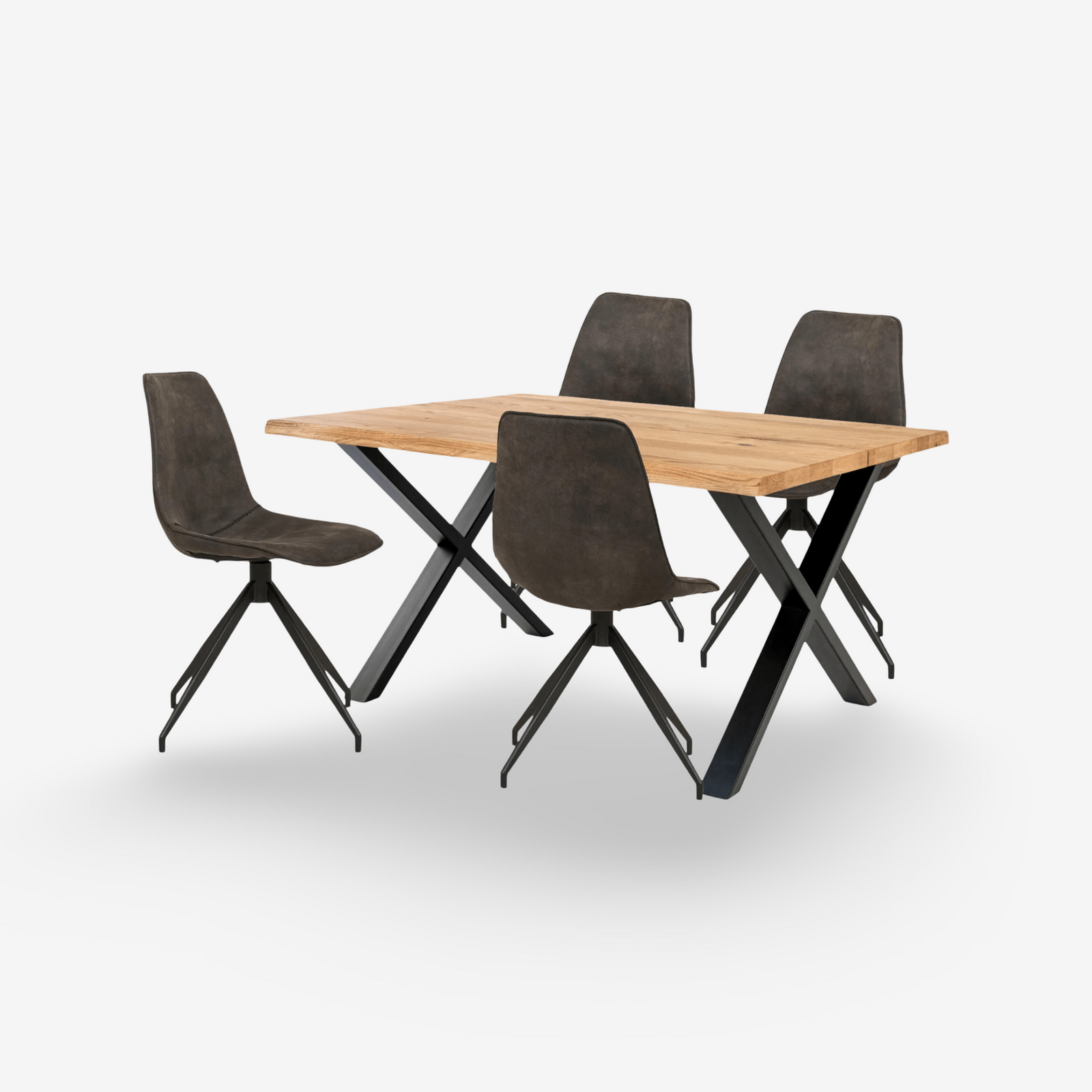 YURA | שולחן אוכל מלבני 140/95 ס"מ, עד 6 סועדים עם 4 כסאות - KUALA