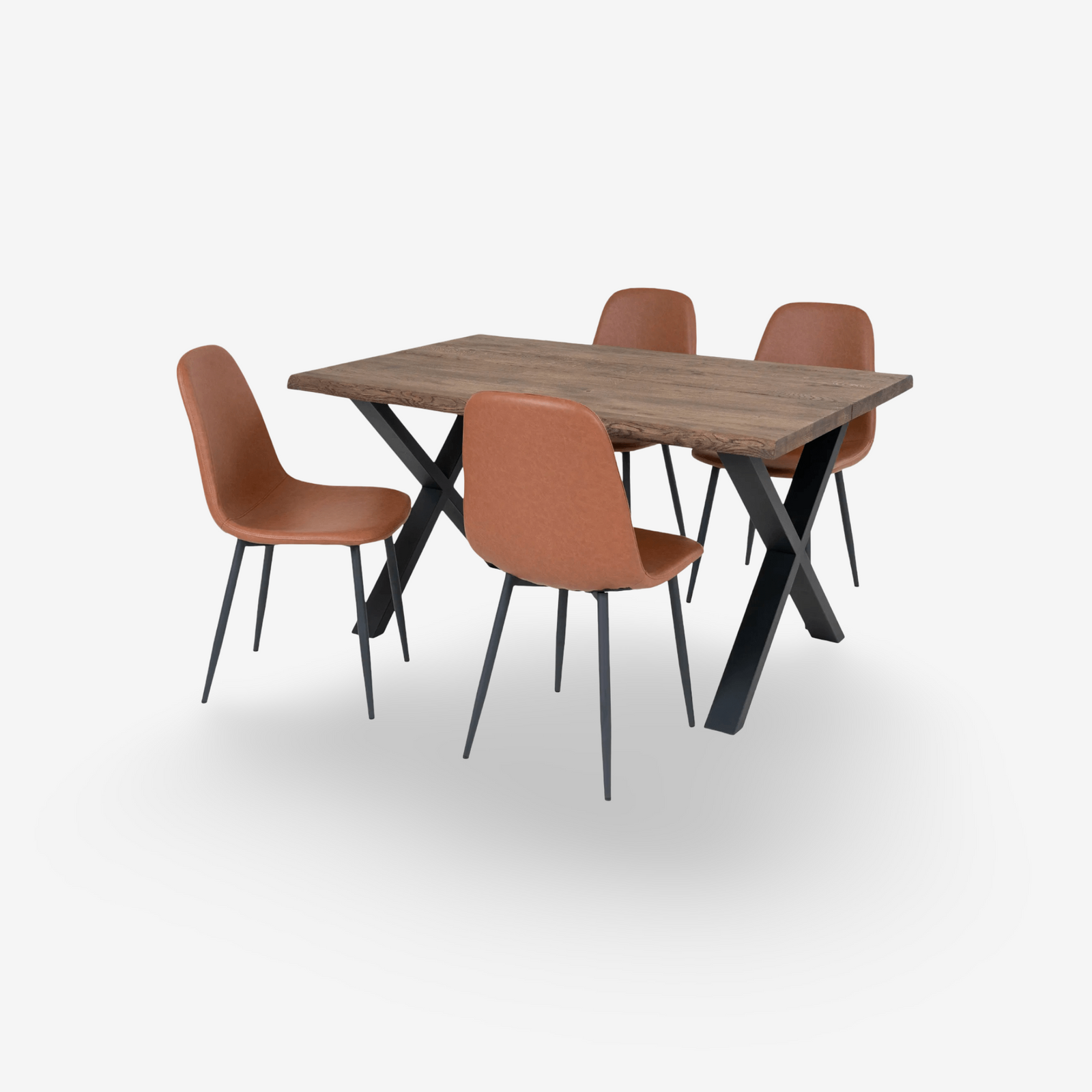 ZEZUSA | שולחן אוכל מלבני 140/95 ס"מ, עד 4 סועדים עם 4 כסאות - KUALA