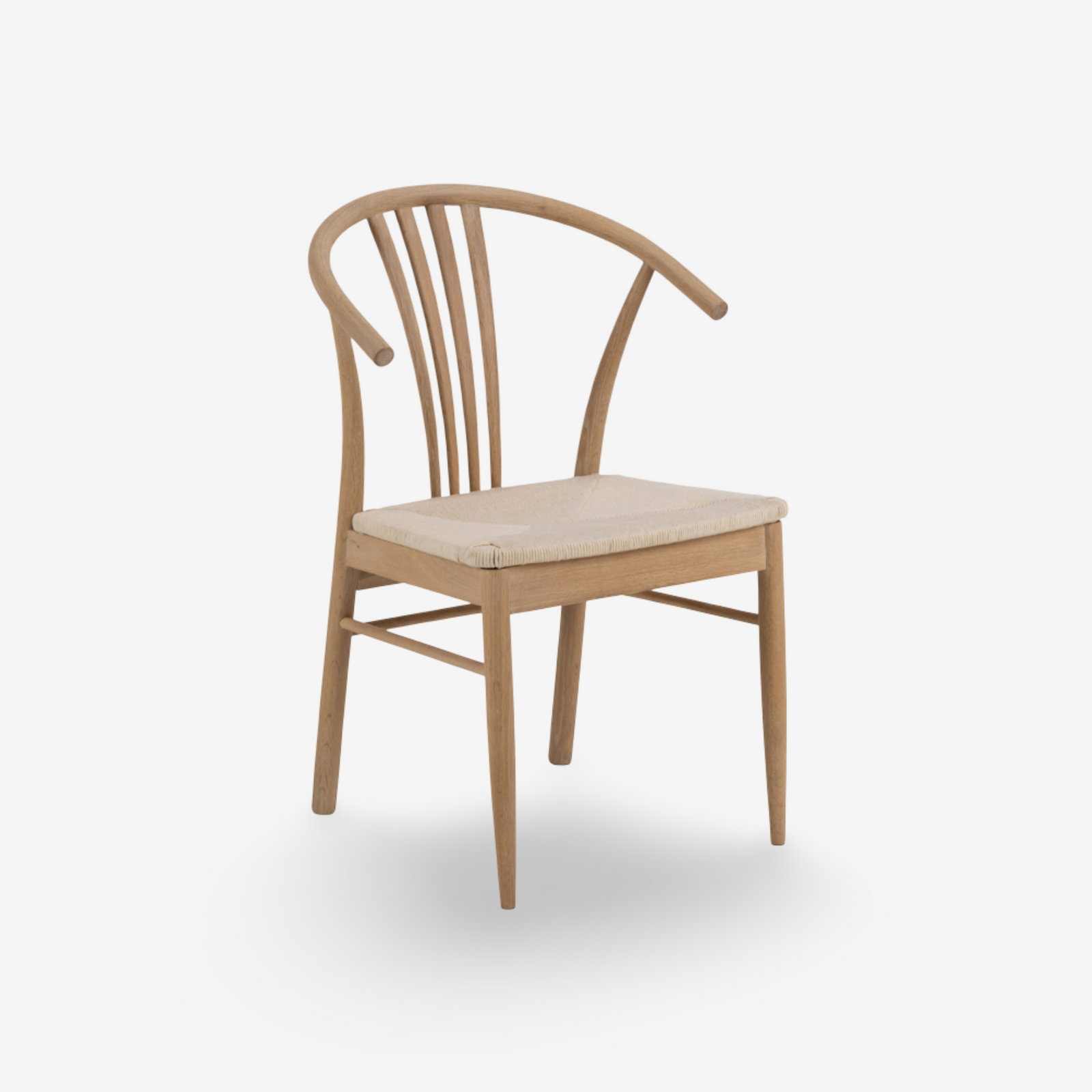 CHUTNEY | כיסא נורדי מעוגל מעץ בשילוב חבלים - KUALA