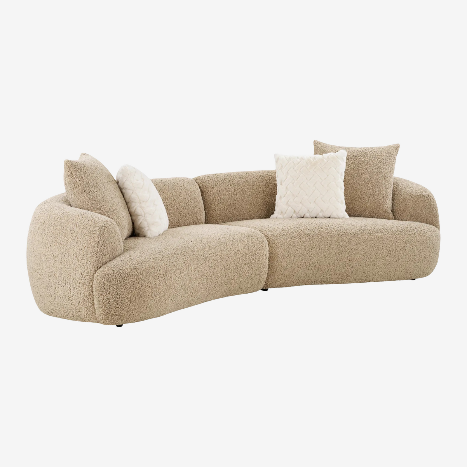 SETU | ספה סקנדינבית מרופדת בבד אריג, 302 ס"מ