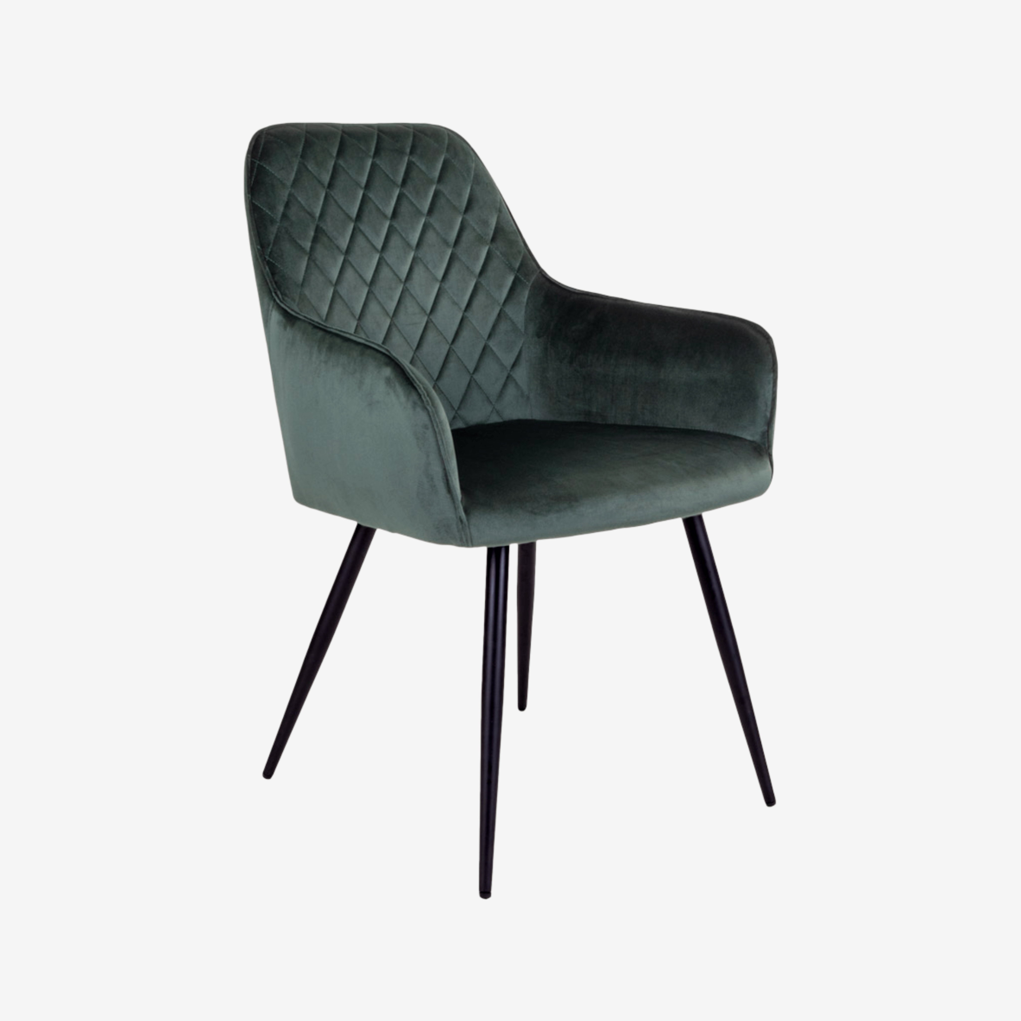 DERPON | כיסא מרופד בבד קטיפה גוון ירוק - KUALA