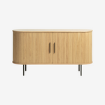 JIRO | שידת אחסון מעץ ומתכת, עם מדפים סגורים