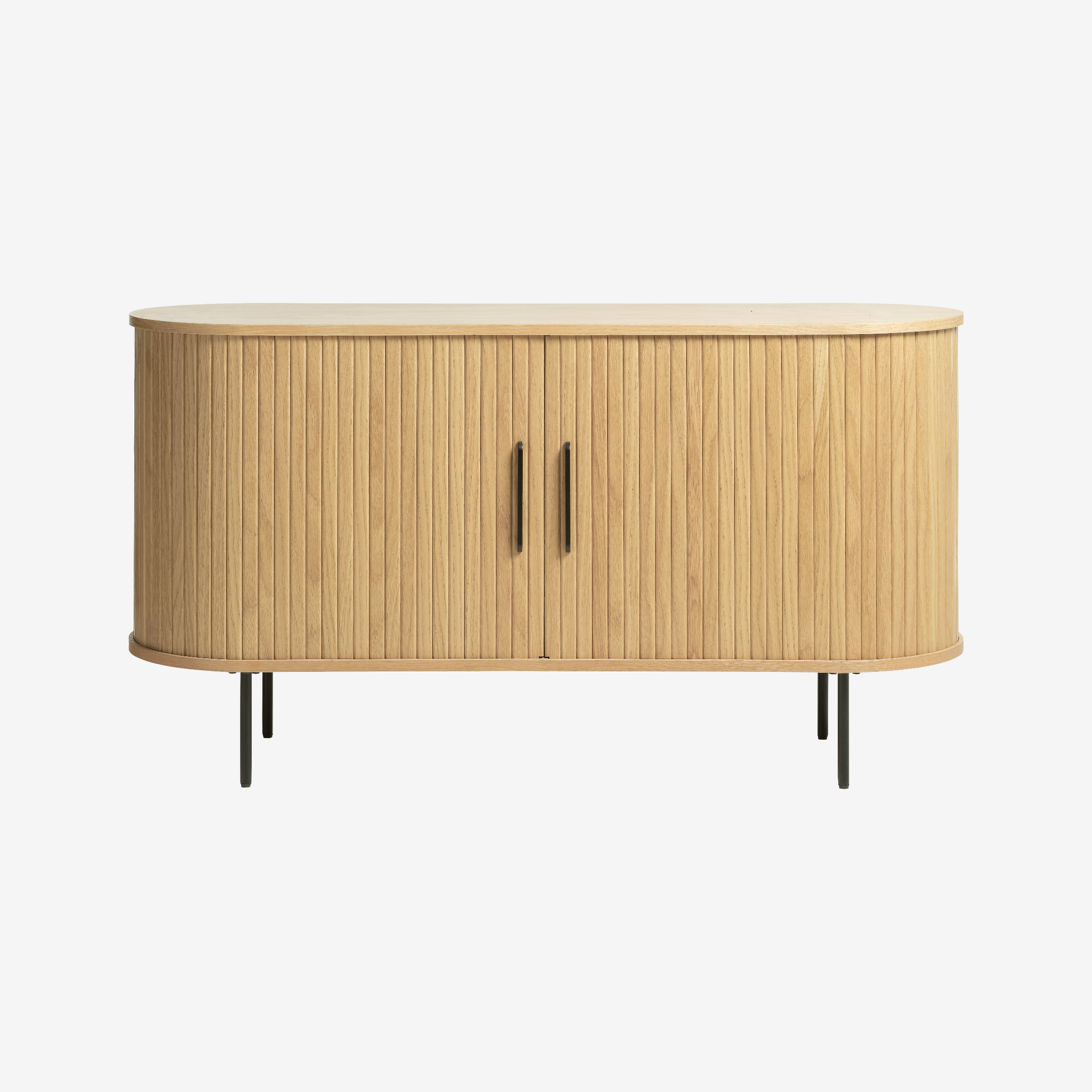 JIRO | שידת אחסון מעץ ומתכת, עם מדפים סגורים