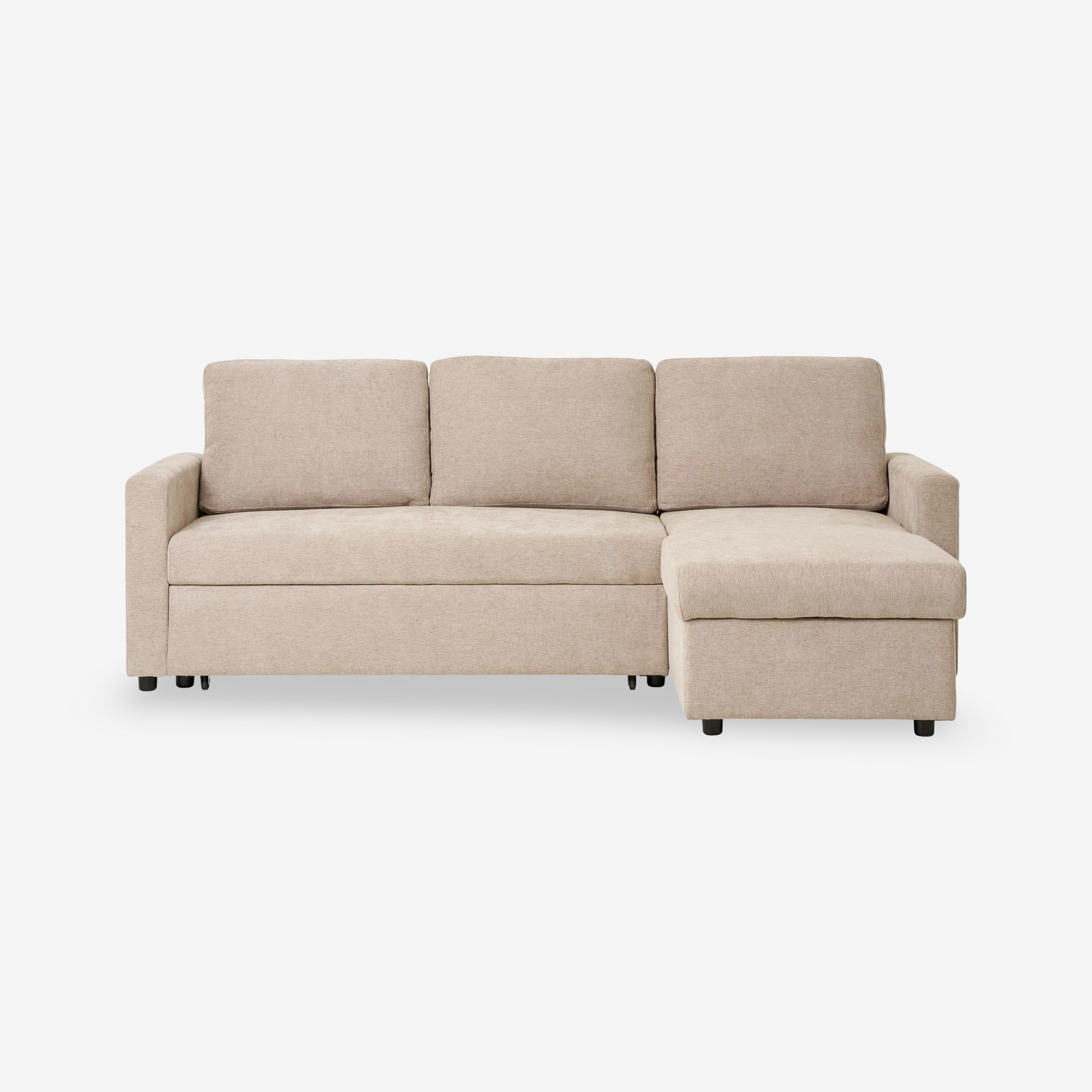 GRIDN | ספה נפתחת למיטה מרופדת בבד אריג, עם תא אחסון - KUALA