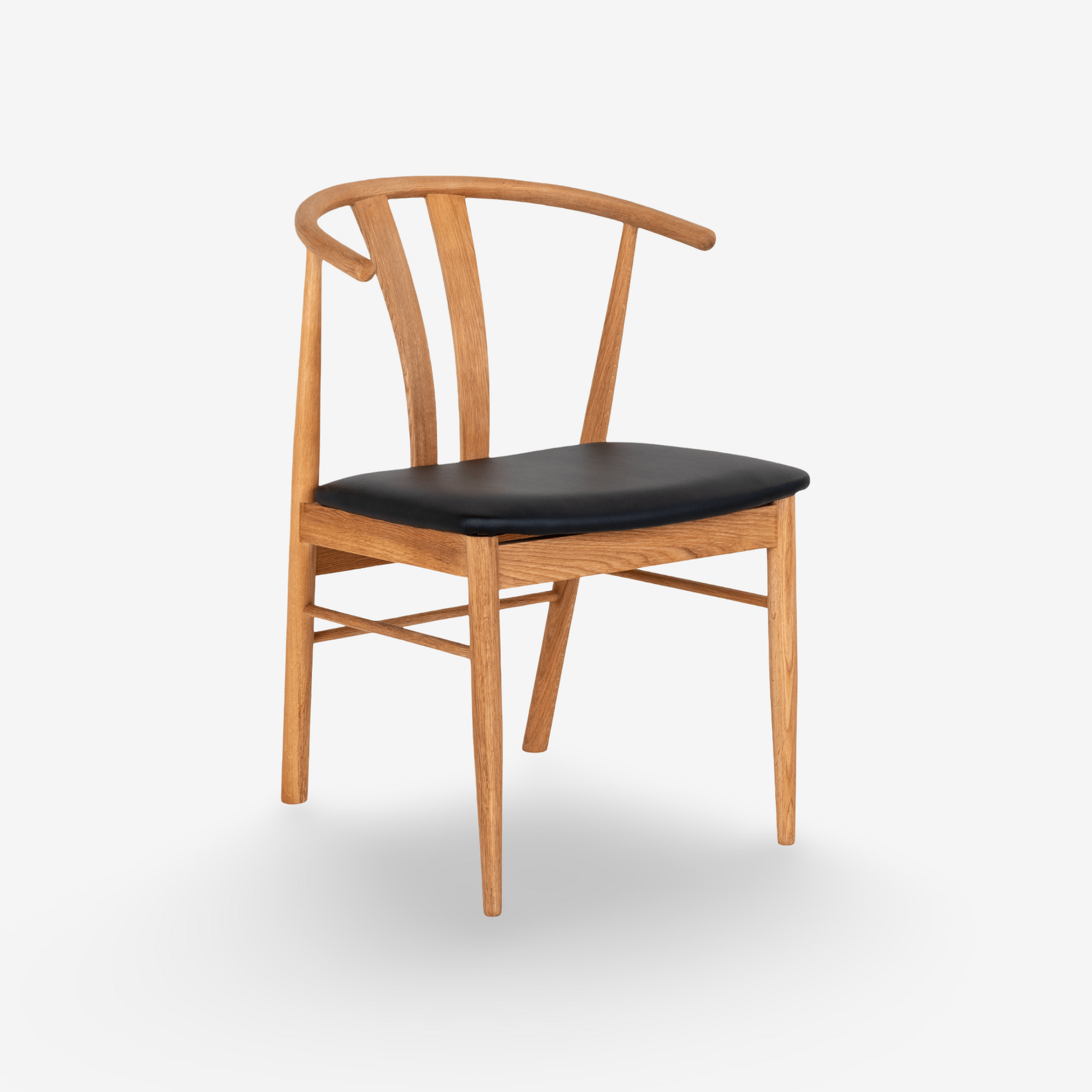 ELVOR | כיסא מעץ טיק מלא בשילוב דמוי עור - KUALA