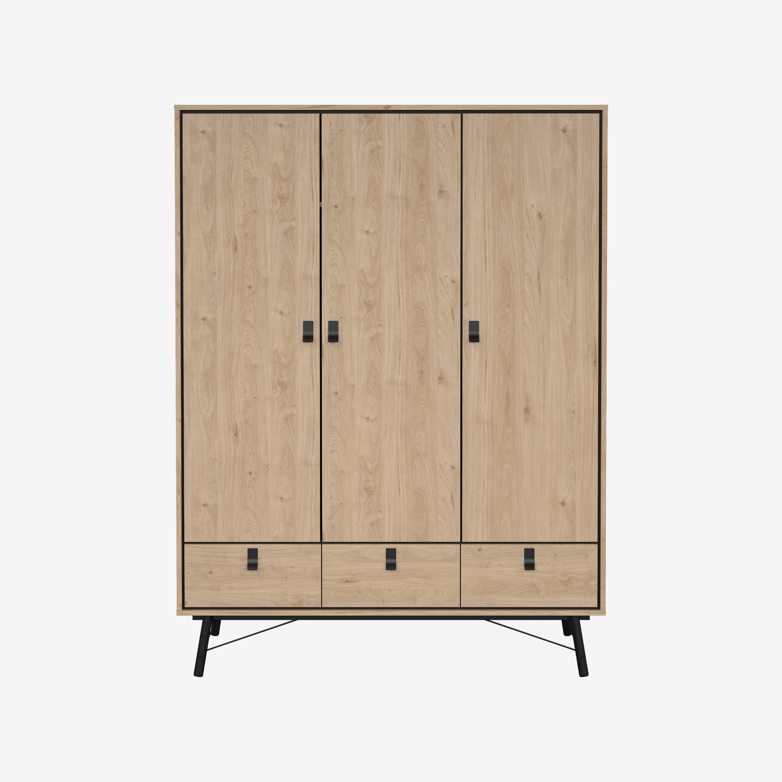 HALD | ארון פתיחה 3 דלתות ו-3 מגירות, בחיפוי מלמין