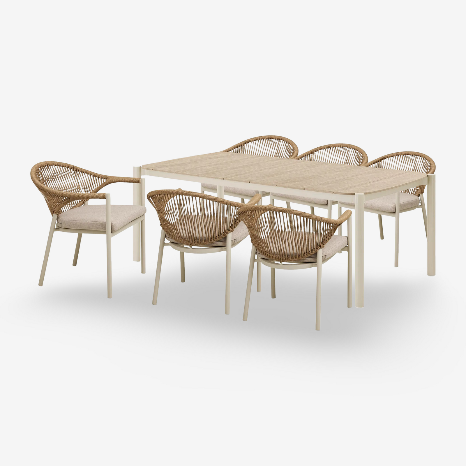 VORI | סט שולחן ושישה כיסאות אוכל לחוץ - KUALA