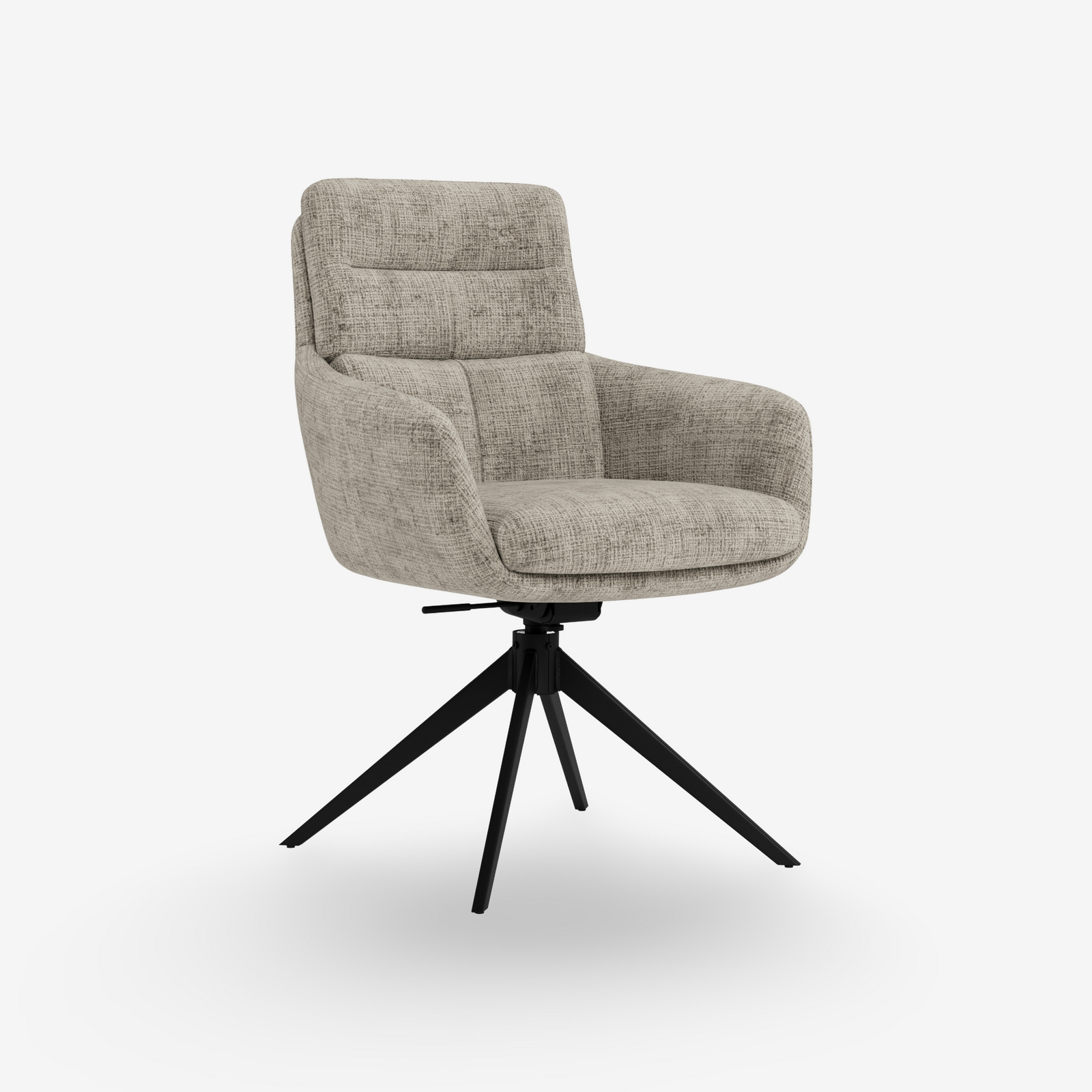 SAVOR | כיסא מסתובב מרופד בבד אריג בשילוב רגל מתכת - KUALA