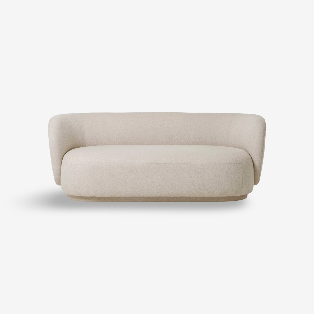 RIDAL | ספה סקנדינבית מרופדת בבד בוקלה, 185 ס"מ - KUALA