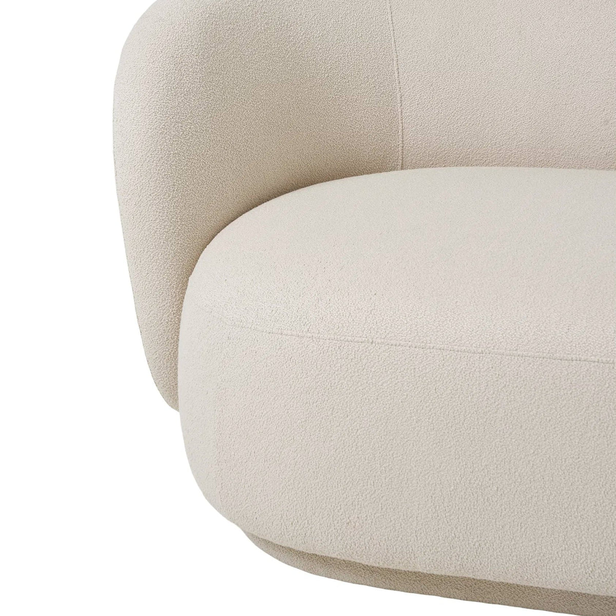 RIDAL | ספה סקנדינבית מרופדת בבד בוקלה, 185 ס"מ - KUALA