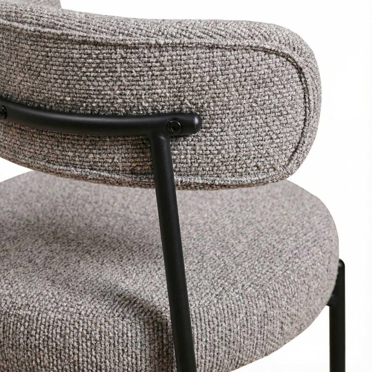 ROLFO | כיסא בר מרופד בבד אריג בשילוב מתכת - KUALA