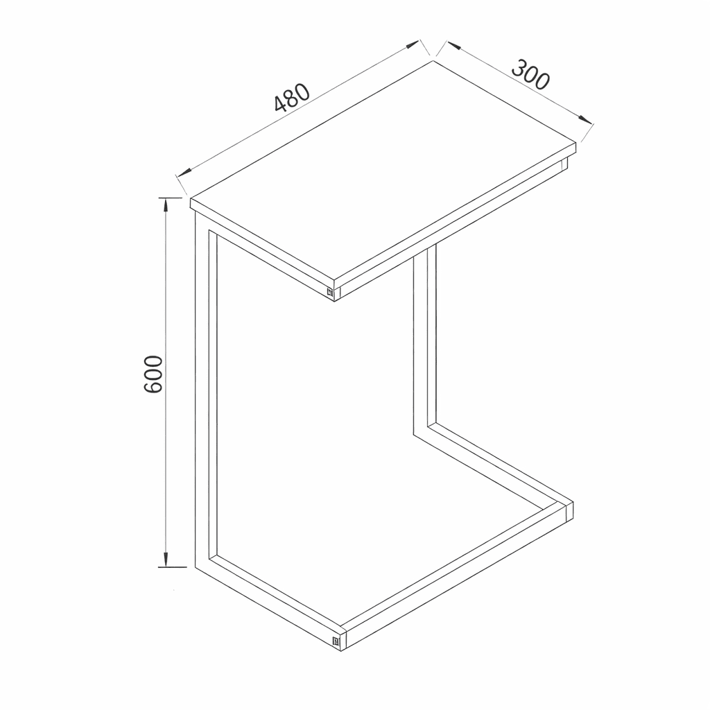 RUNAS | נשכן מלבני מפורניר ומתכת, 48/30 ס"מ - KUALA