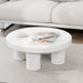 תמונה מזווית מספר 2 של המוצר SEK | שולחן סלון לבן, עגול ובעיצוב ג'פנדי