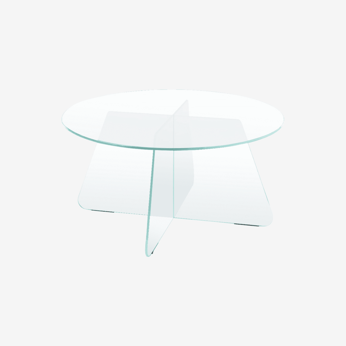 SAYA | שולחן סלון עגול מזכוכית, קוטר 80 ס"מ - KUALA