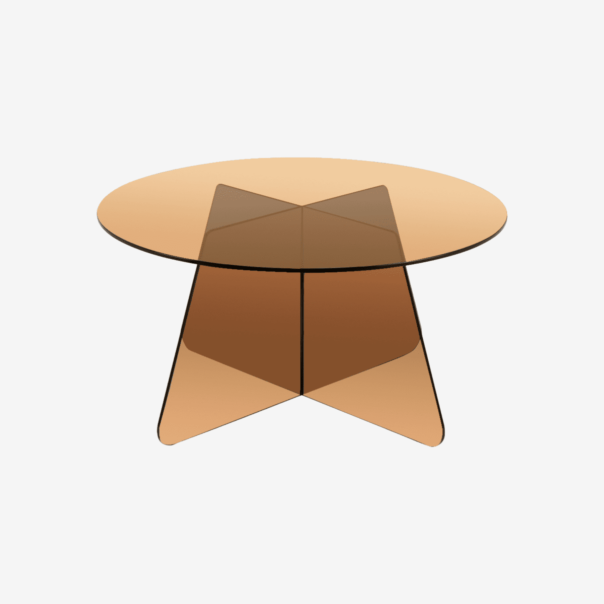 SAYA | שולחן סלון עגול מזכוכית, קוטר 80 ס"מ - KUALA