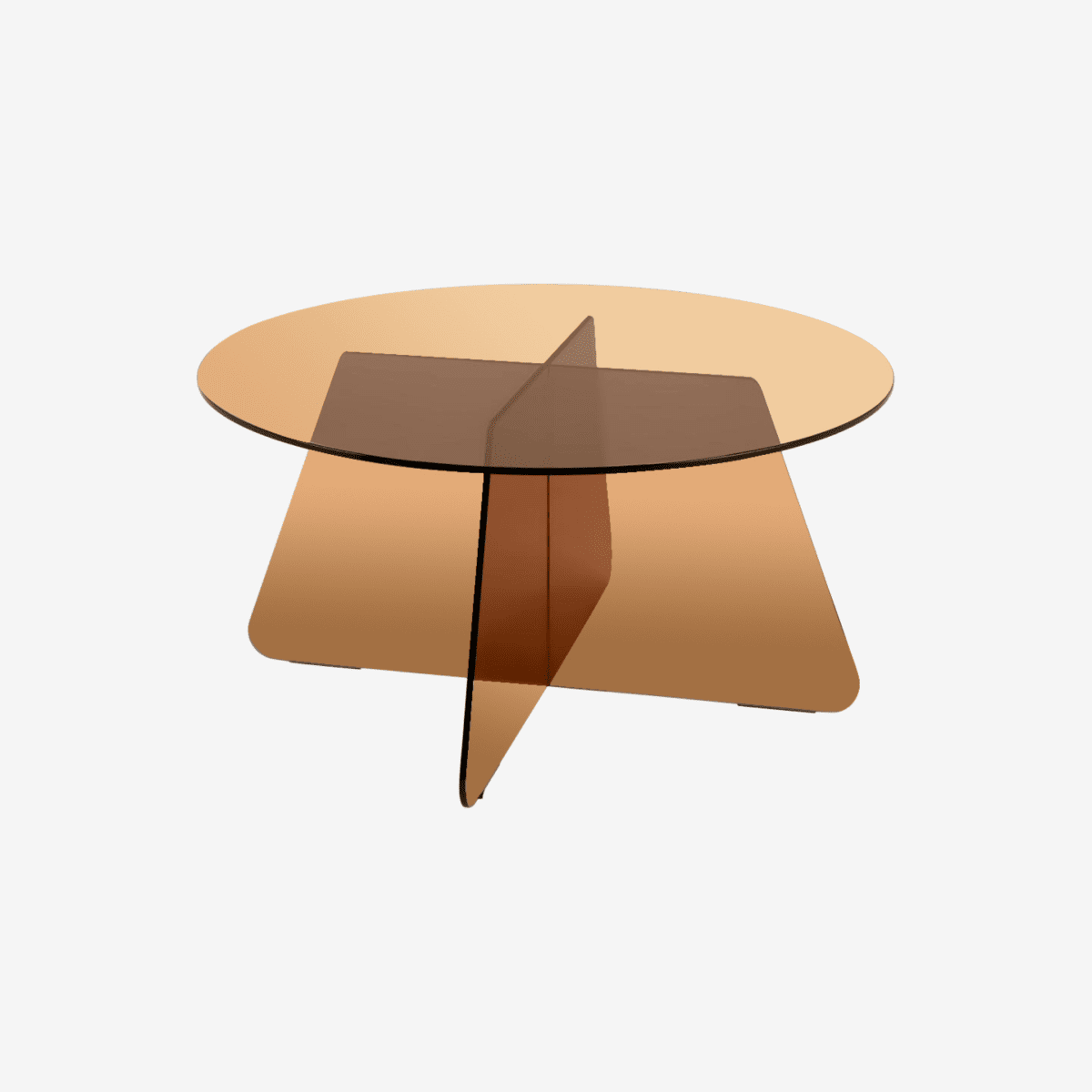 SAYA | שולחן סלון עגול מזכוכית, קוטר 80 ס"מ - KUALA