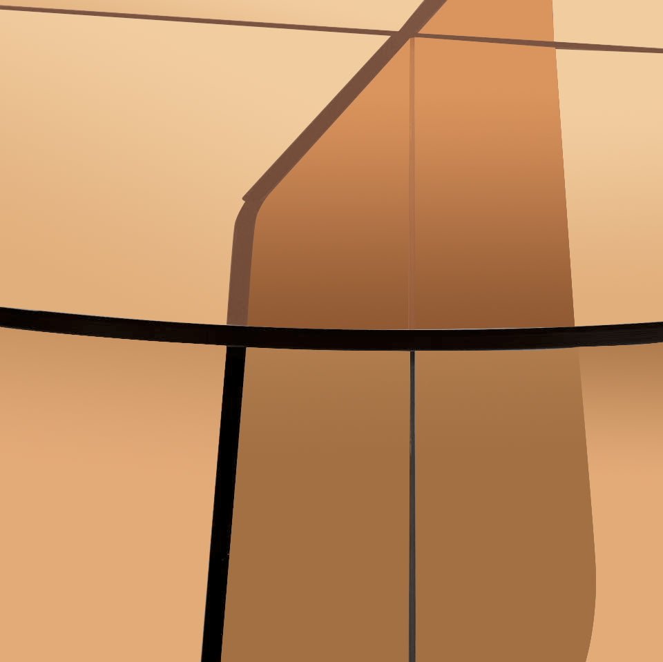 SAYA | שולחן סלון עגול מזכוכית, קוטר 80 ס"מ - KUALA