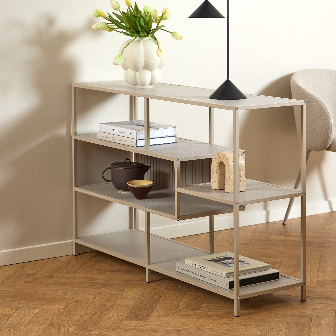 FROSTER | שידת מדפים ממתכת, עם מדפים פתוחים - KUALA