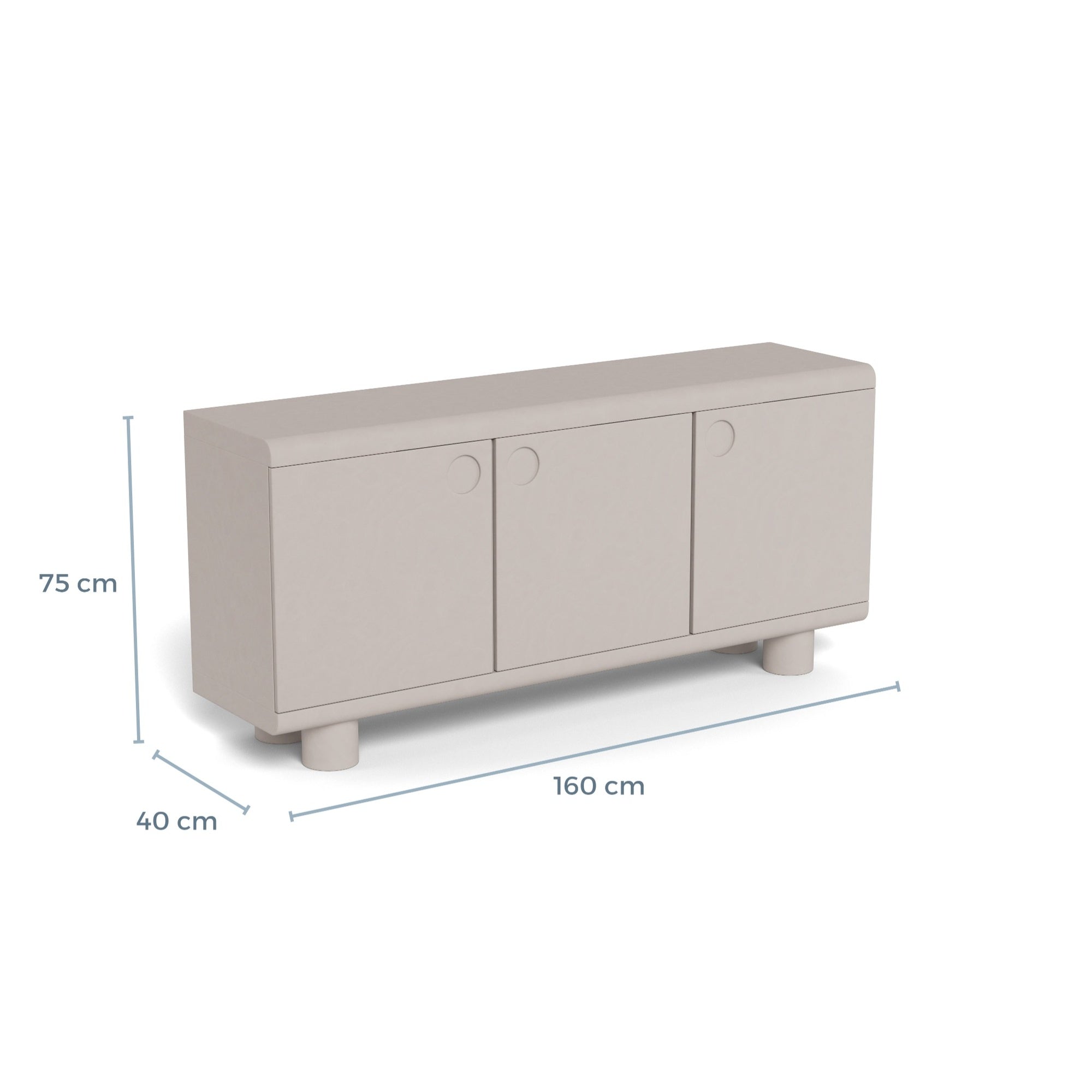 BEAMKO | שידת אחסון מעץ עם 3 דלתות - KUALA