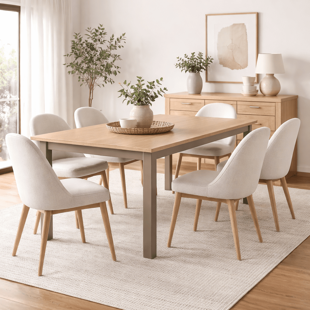 SIGRUN | שולחן אוכל מלבני 140/80 ס"מ, נפתח ל - 200 ס"מ עד 8 סועדים - KUALA