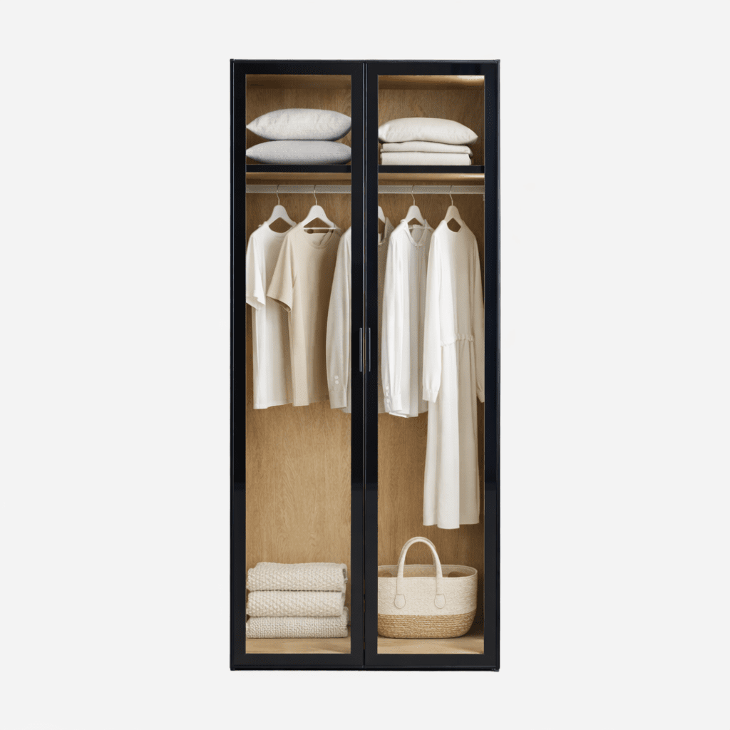 SIGVU | ארון דלתות פתיחה ממלמין בשילוב זכוכית שקופה - KUALA