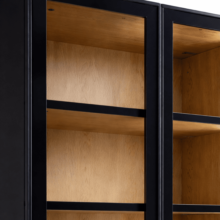 SIGVU | ארון דלתות פתיחה ממלמין בשילוב זכוכית שקופה - KUALA