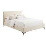 STENMAR | מיטה זוגית מרופדת בבד אריג