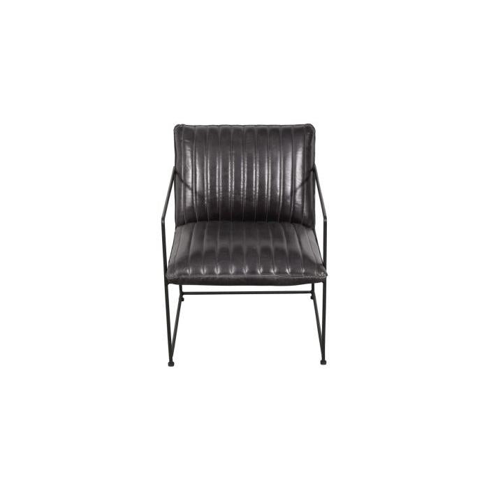 CORNO | כורסא מעוצבת בסגנון רטרו מרופדת עור - KUALA