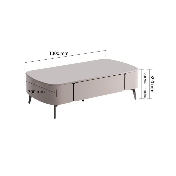 GLASSI | שולחן סלון אובלי מעץ עם מגירה, 130/70 ס"מ - KUALA
