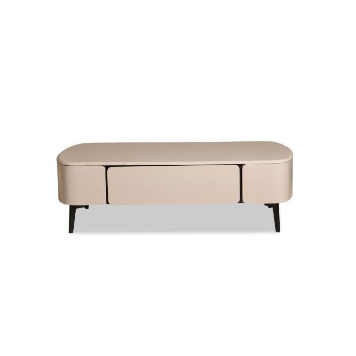 GLASSI | שולחן סלון אובלי מעץ עם מגירה, 130/70 ס"מ - KUALA