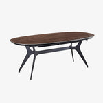 ALOVER | שולחן אוכל אובלי 200/100 ס"מ, נפתח ל-300 ס"מ, עד 14 סועדים