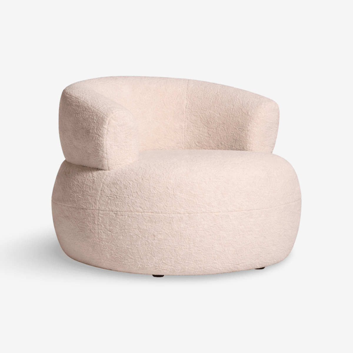 STIGO | כורסא מעוגלת מרופדת בבד אריג - KUALA