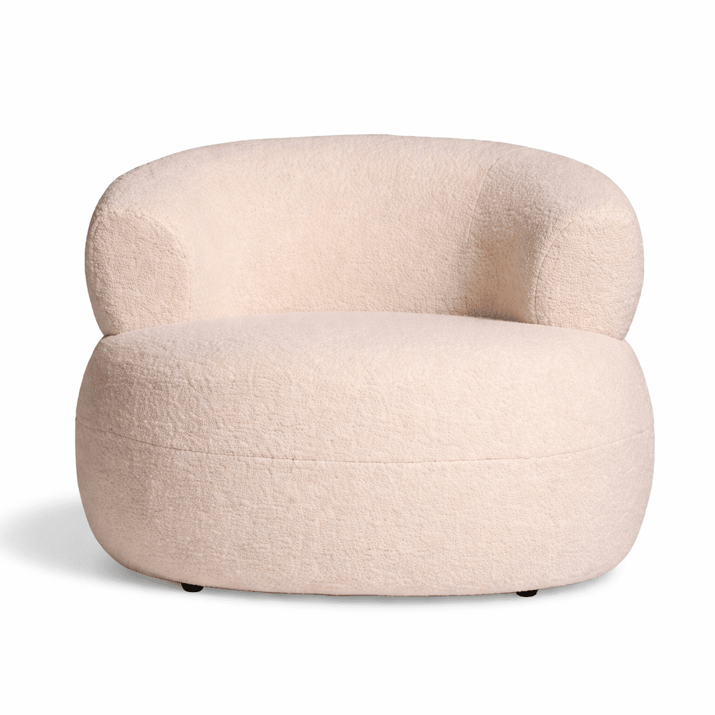 STIGO | כורסא מעוגלת מרופדת בבד אריג - KUALA