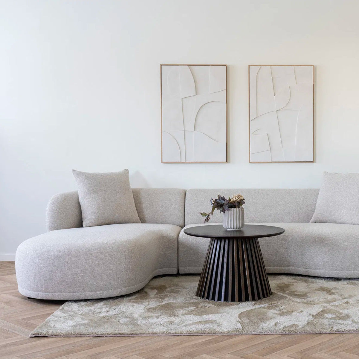 SVALA | ספת שזלונג מרופדת בבד אריג, 294 ס"מ - KUALA