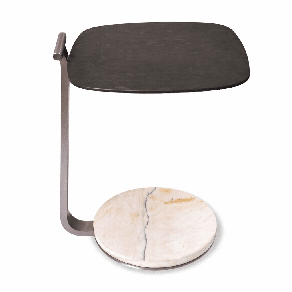 SVALAN | נשכן ריבועי מפורניר, מתכת ודמוי שיש, 45/45 ס"מ - KUALA