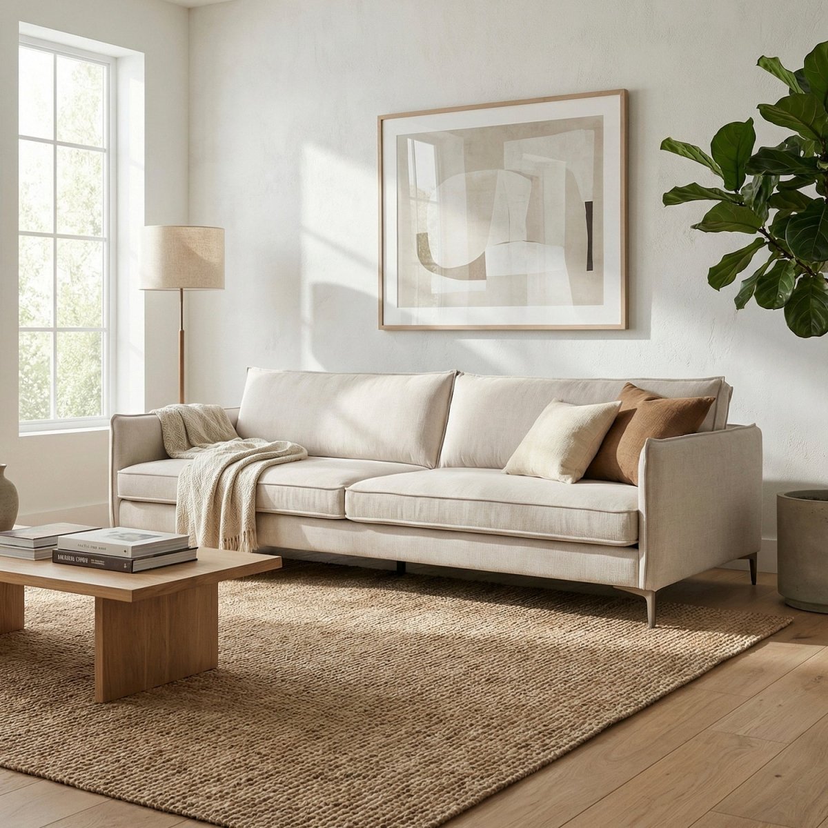 TORGGAR | ספה תלת מושבית מודרנית מרופדת בבד אריג - KUALA