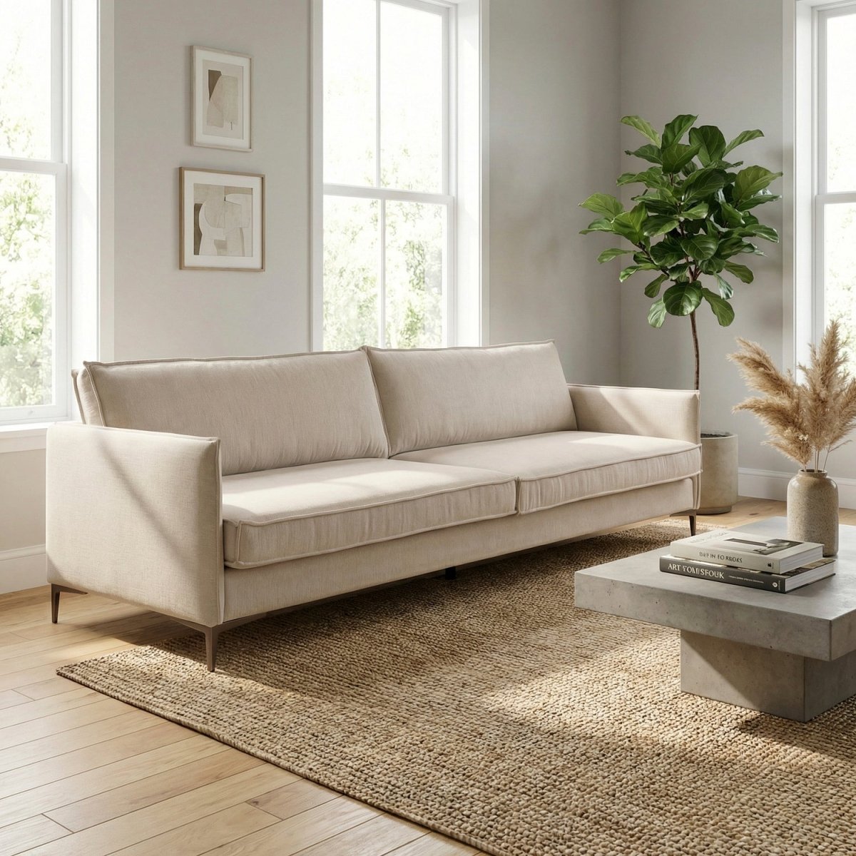 TORGGAR | ספה תלת מושבית מודרנית מרופדת בבד אריג - KUALA