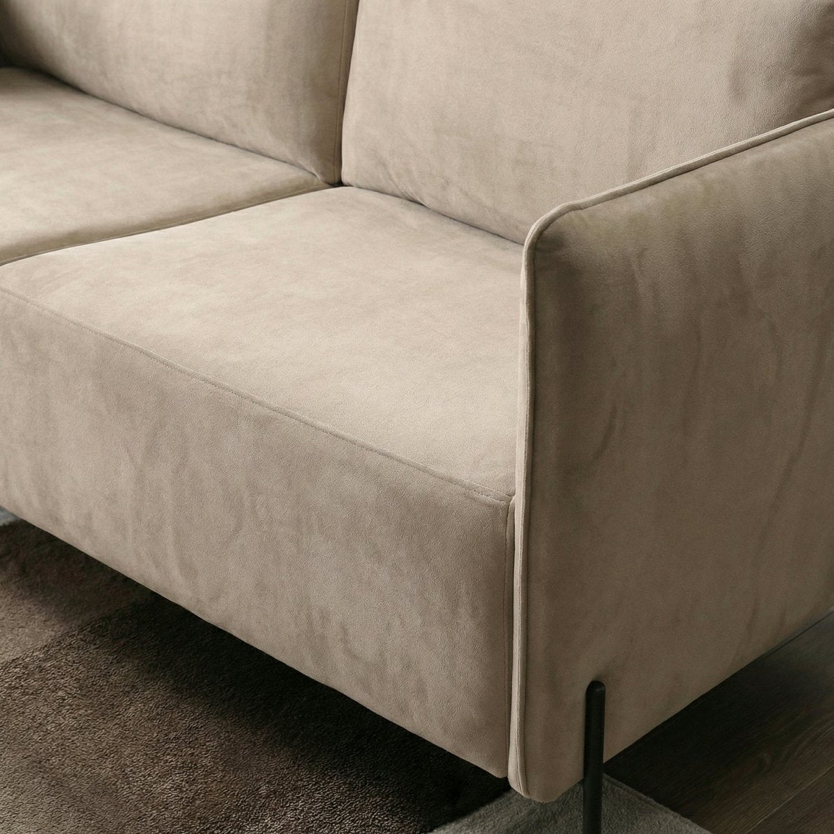 TROGOR | ספה תלת מושבית מודרנית מרופדת בבד אריג - KUALA