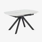 NALTY | שולחן אוכל אובלי 130/90 ס"מ, נפתח ל-190 ס"מ, עד 8 סועדים