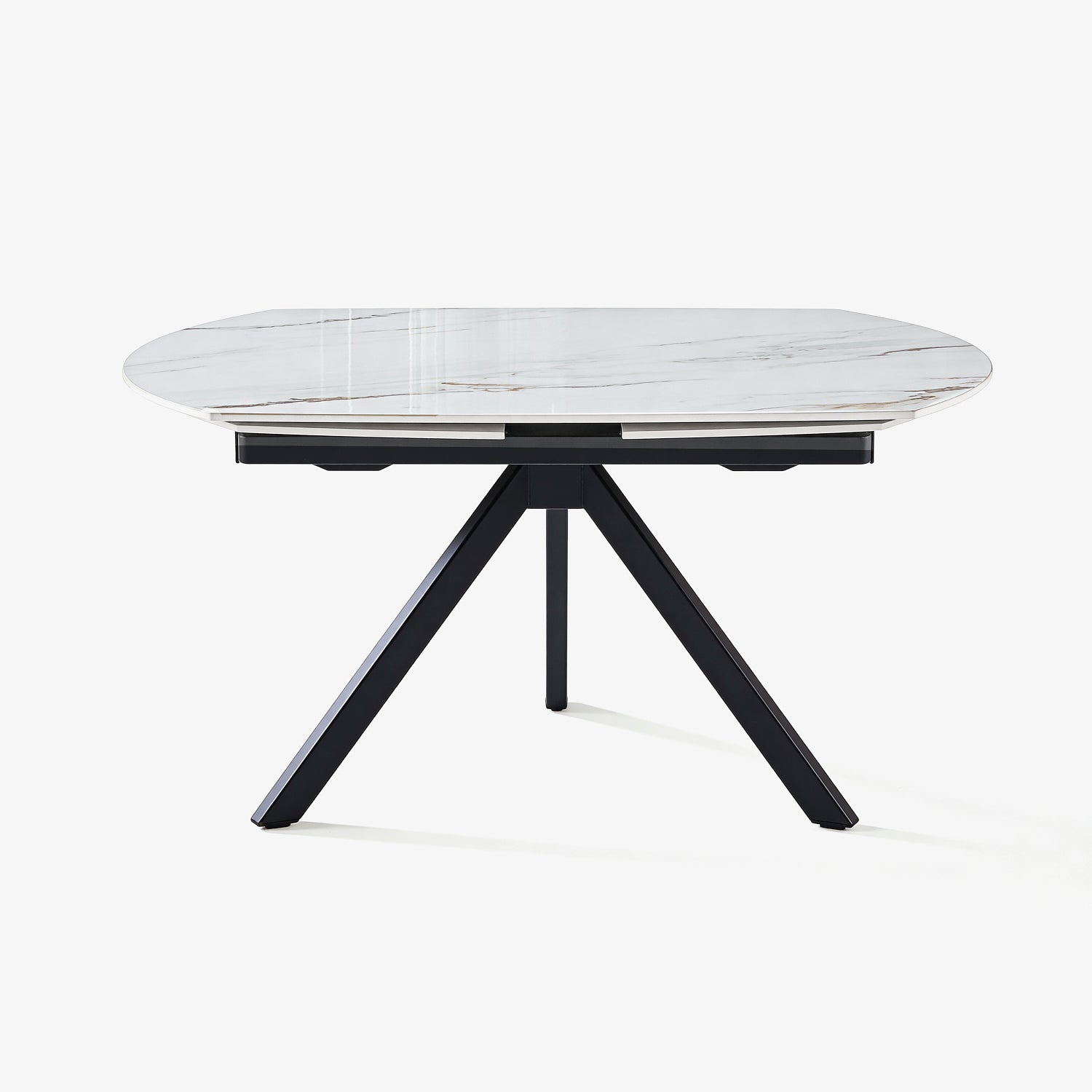 NALTY | שולחן אוכל אובלי 130/90 ס"מ, נפתח ל-190 ס"מ, עד 8 סועדים