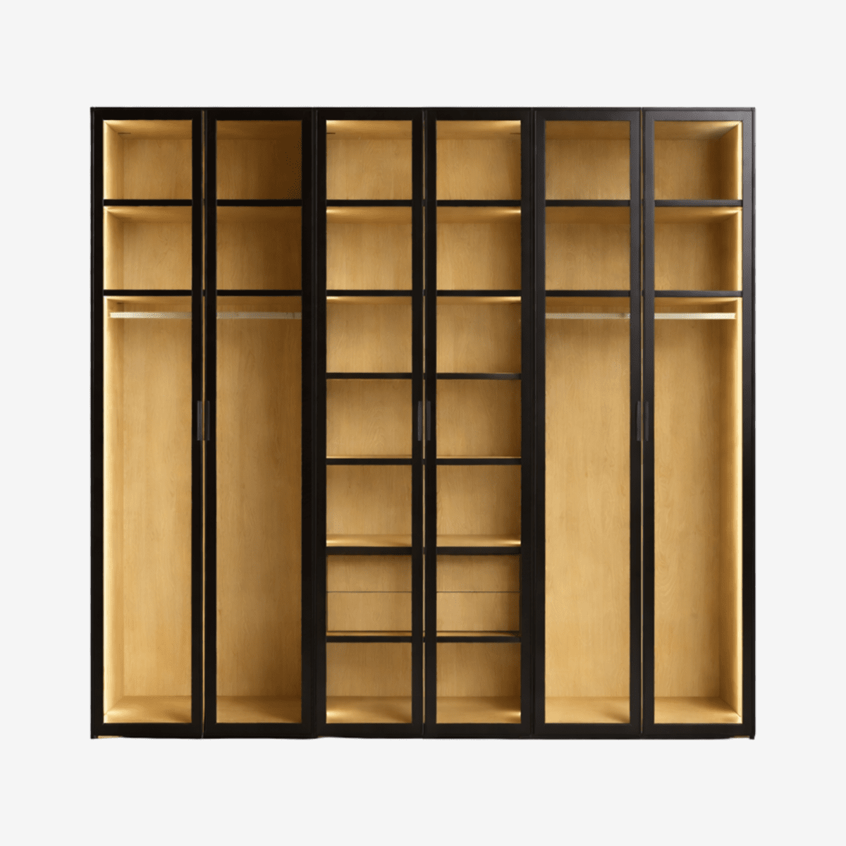 ULFORSA | ארון דלתות פתיחה ממלמין בשילוב זכוכית שקופה - KUALA